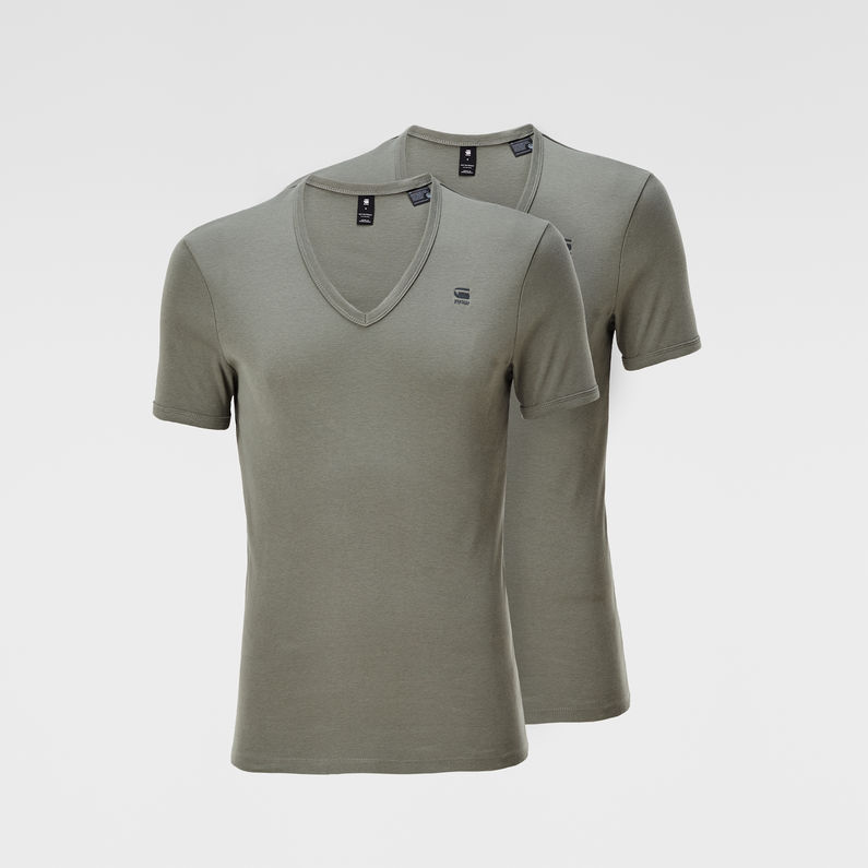 G-Star RAW® Base T-Shirt 2-pack Groen detail shot
