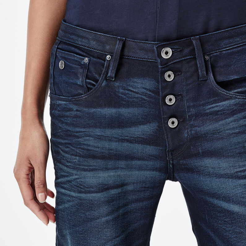 G-STAR® New Arc Button Low Boyfriend Jeans Donkerblauw