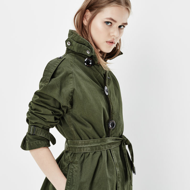 Minor A-line Loose Trench | Green | G-STAR® US