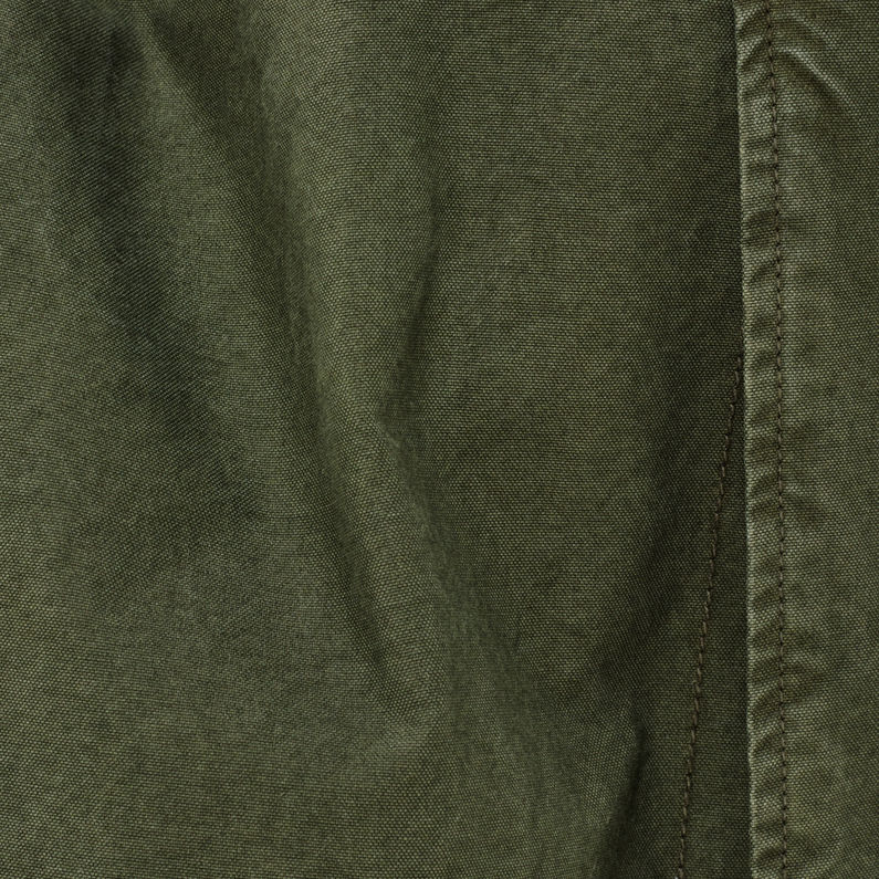 G-Star RAW® Minor A-line Loose Trench Green fabric shot