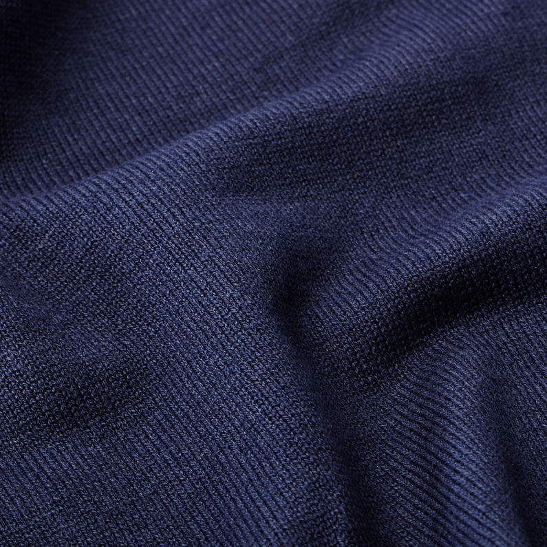 G-Star RAW® Core V-knit Bleu moyen fabric shot