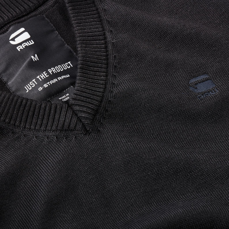 G-Star RAW® Core V-knit Black detail shot