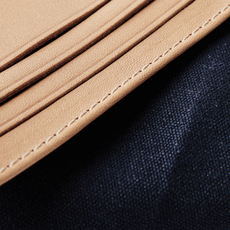 G-STAR® Wirep Credit Card Wallet Dark blue fabric shot