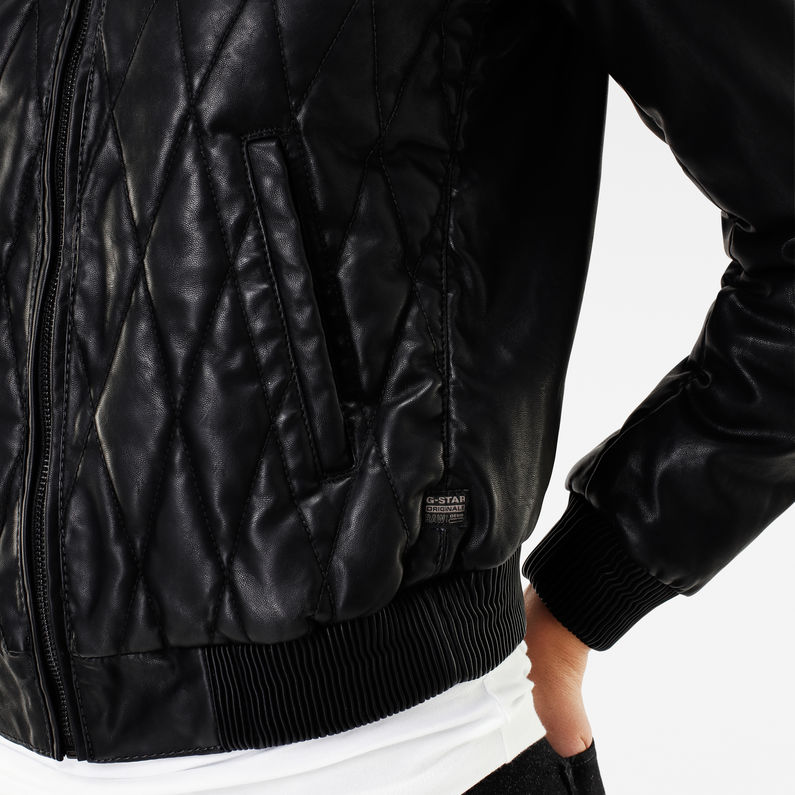 G-Star RAW® Raw Utility Quilt Liner Jacket Black detail shot