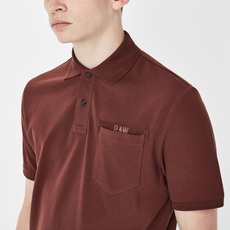 G-Star RAW® Core Pocket Polo Red detail shot