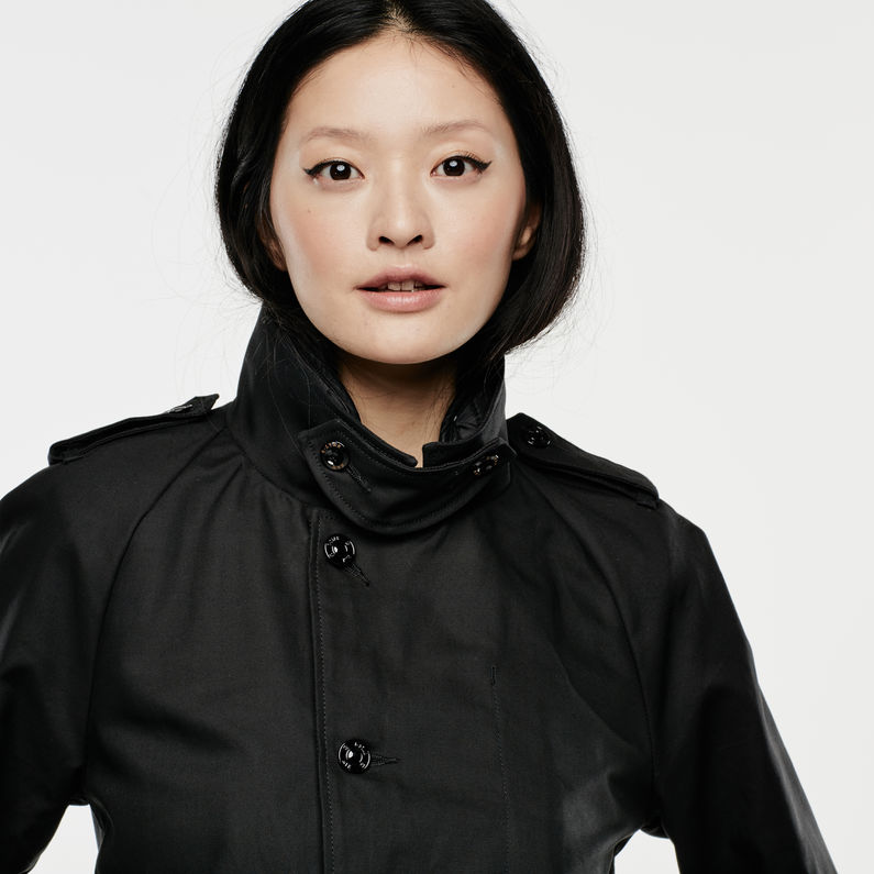 Minor Cropped Trench Black G Star Raw