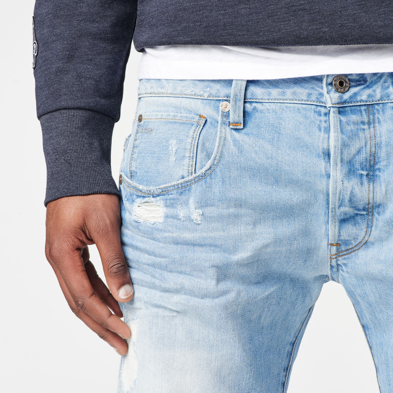 G-Star RAW® 3301 Shorts Light blue detail shot buckle