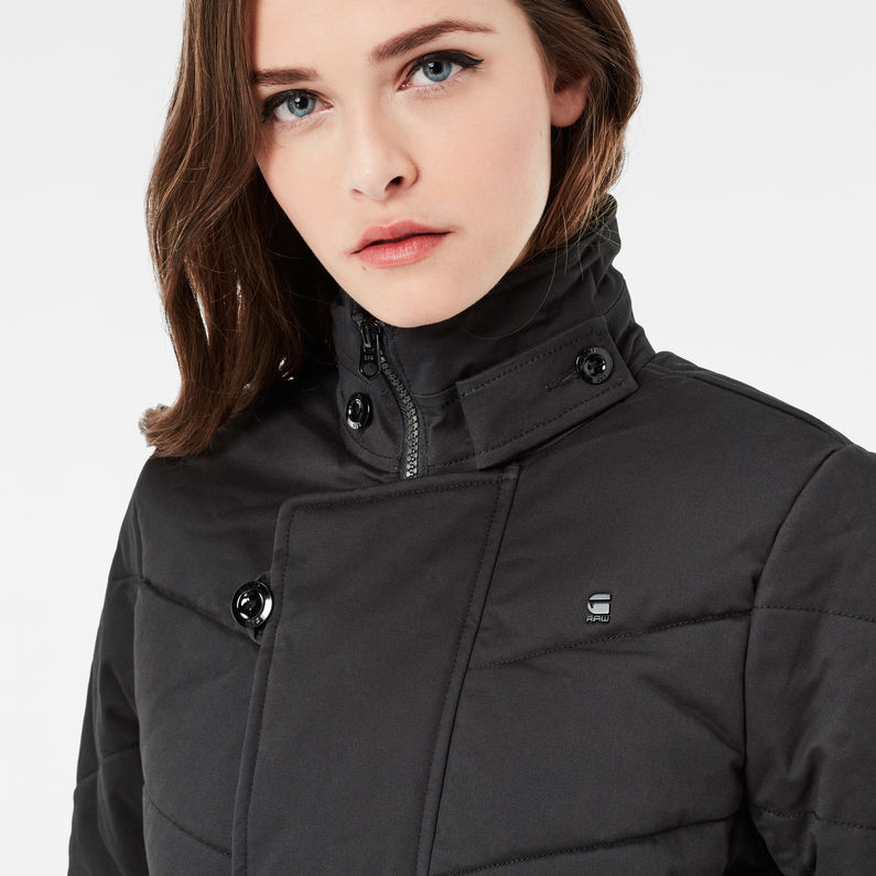 G-Star RAW® Minor Classic Quilted Coat Black detail shot