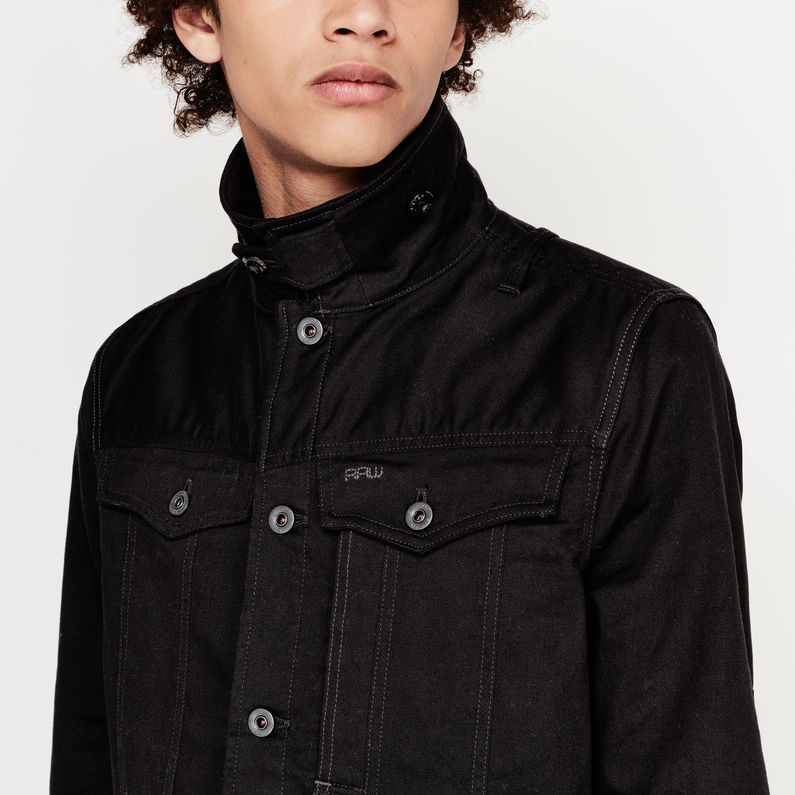 G-STAR® 3301 3D Slim Jacket Black detail shot