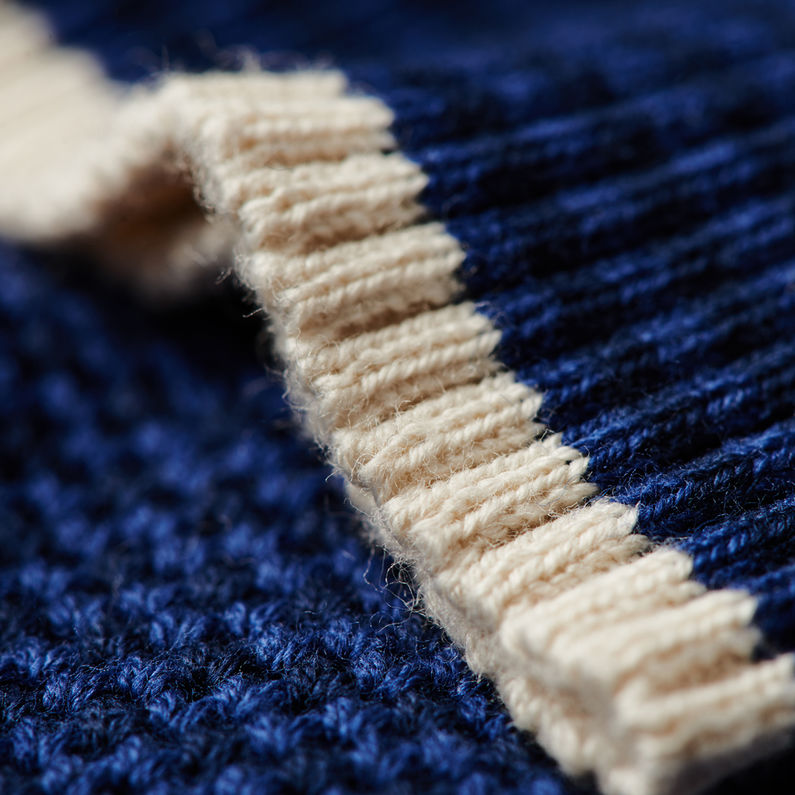 G-Star RAW® Viltran Shawl Knit Bleu moyen fabric shot