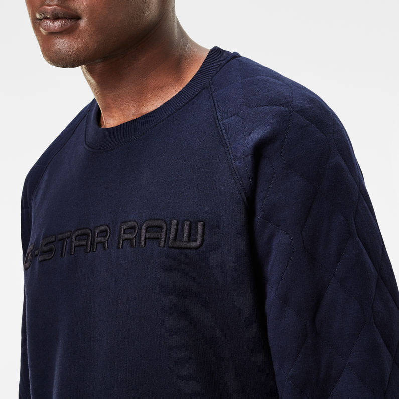 G-Star RAW® Tarev Sweater Dunkelblau detail shot