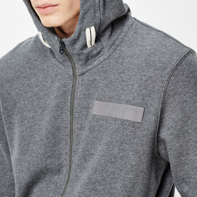G-Star RAW® Core Hooded Zip Sweater Gris