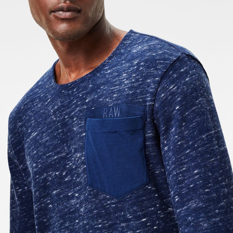 G-Star RAW® Dawch Sweater Midden blauw detail shot