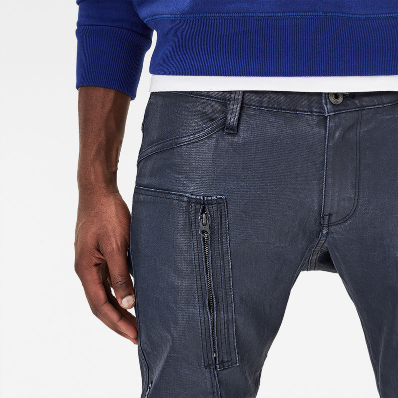 G-Star RAW® Powel Super Slim Cargo Pants Bleu foncé detail shot