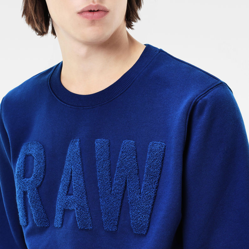 G-Star RAW® Strijsk Sweater Bleu moyen detail shot