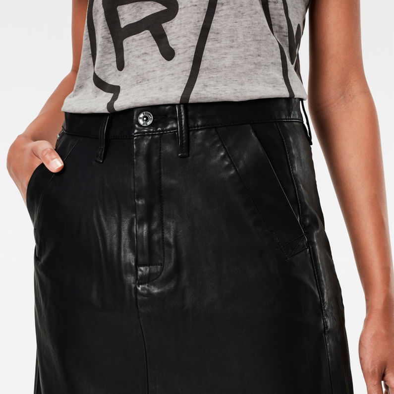 G-Star RAW® Bronson A-line Skirt Zwart detail shot