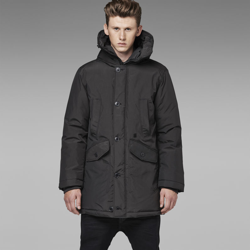 G-STAR® lckst dwn parka/vector nyl/rav Black detail shot