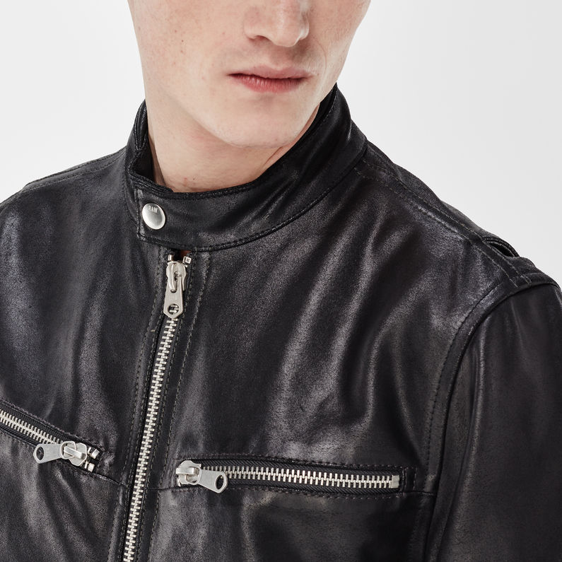 Mower Leather Jacket | black | G-Star Sale Men | G-Star RAW®