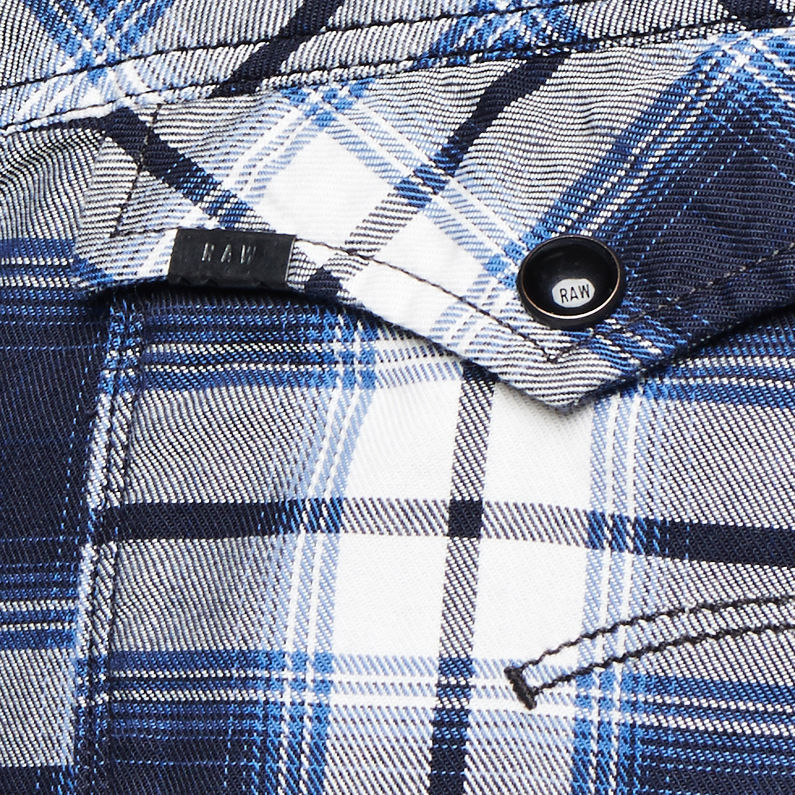 G-STAR® arc 3d shrt ls/ride chk/thermen Medium blue