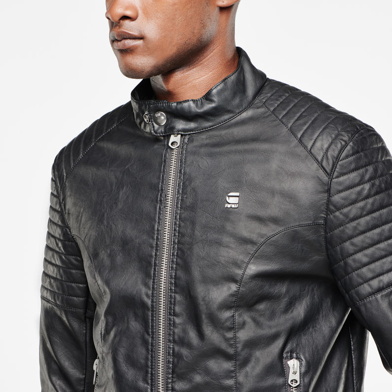 Aviator Faux Leather Jacket Black G STAR