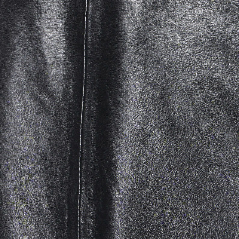 G-STAR® A CROTCH LEATHER T-SHIRT Black
