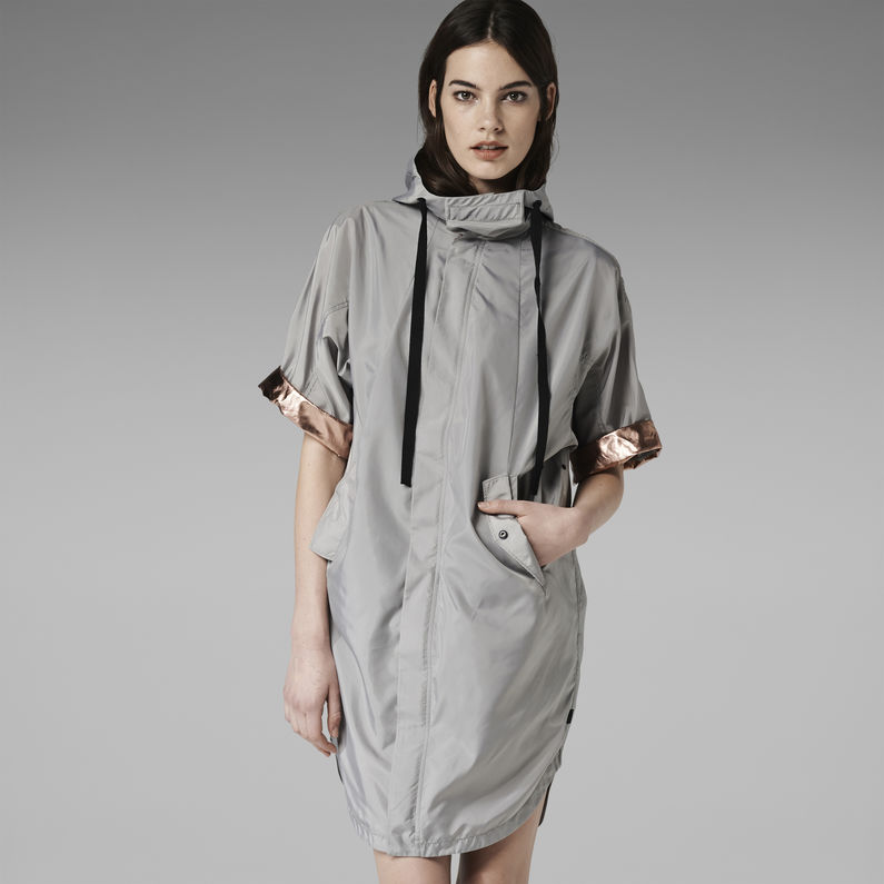 G-STAR® tycho parka/foil nyl/opela Grey detail shot