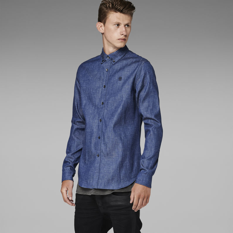 G-STAR® core btd sh ls/alloy dnm/rw Azul oscuro