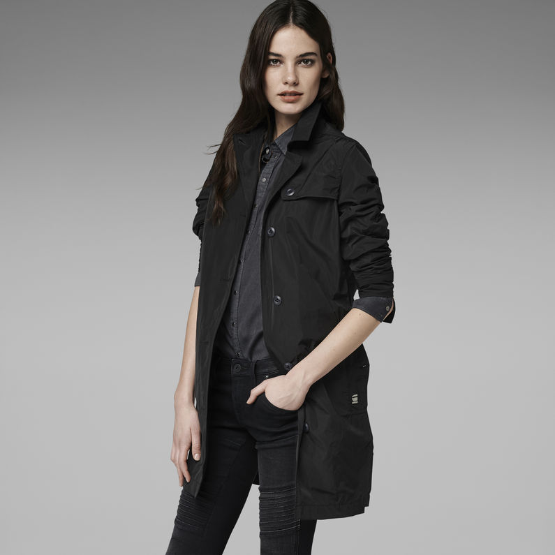 G-STAR® PRESTONS TRENCH Black detail shot
