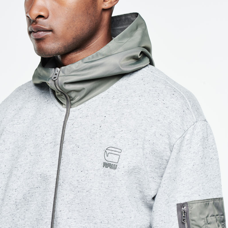 Hecker Hooded Vest Sweat | Grey | G-Star RAW®