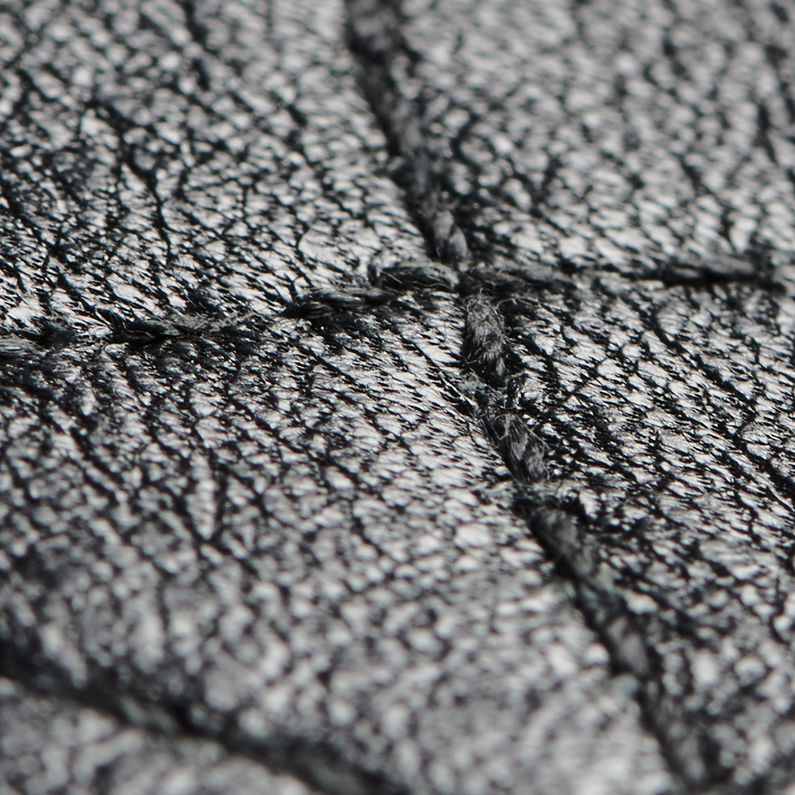 G-STAR® Re 3D Leather Biker Jacket Noir fabric shot