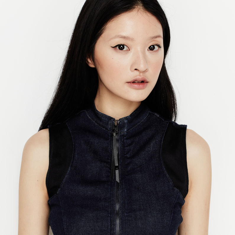 G-STAR® Lynn Slim Dress Dark blue detail shot