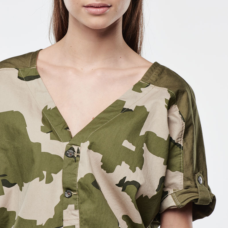 G-STAR® Lorin Camo Short Jumpsuit Beige