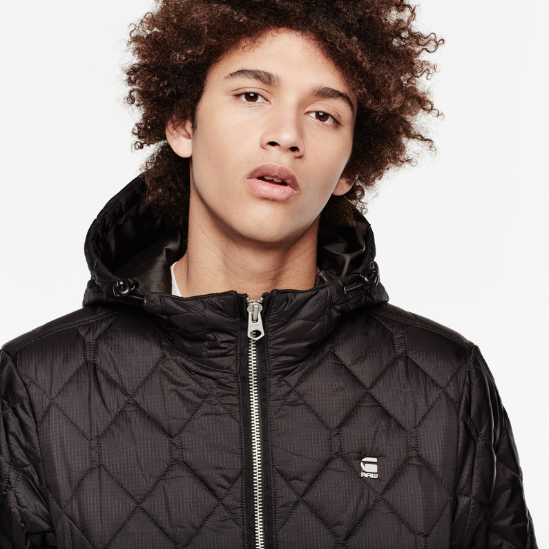 Meefic Quilted Hooded Overshirt | black | G-Star RAW®