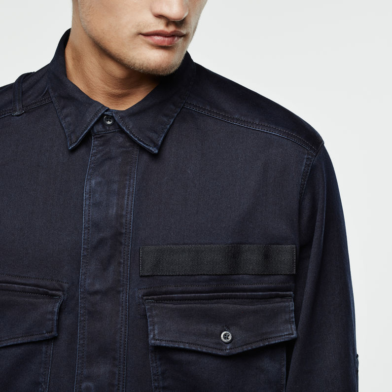 G-Star RAW® Type C Straight Long Zip Shirt Dark blue