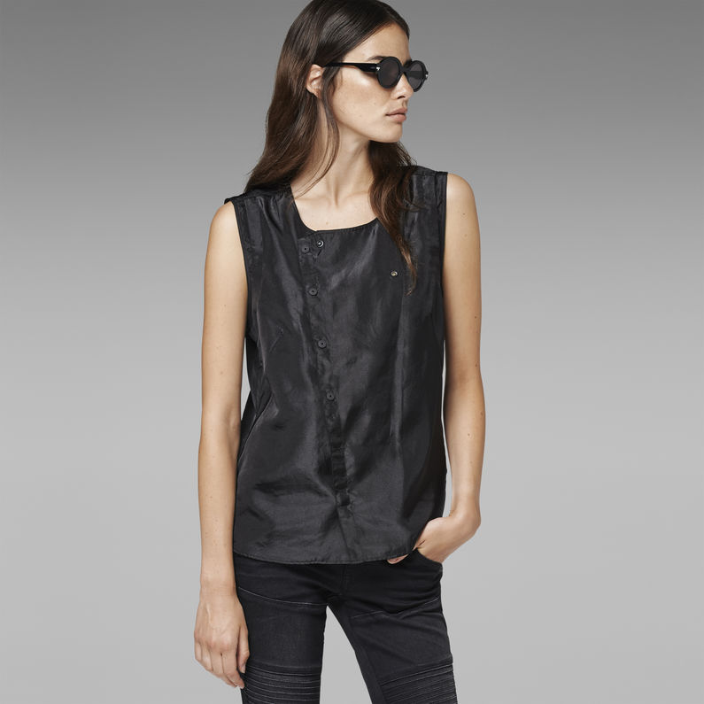 G-STAR® VINFERRE BIKER SHIRT SLEEVELESS Black