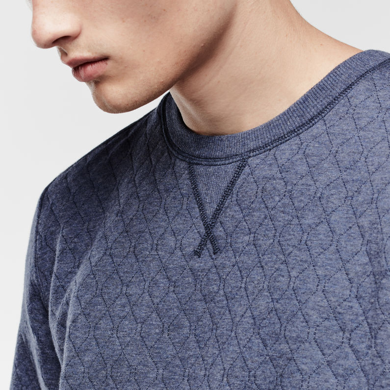 G-Star RAW® Heldrex Sweater Midden blauw detail shot