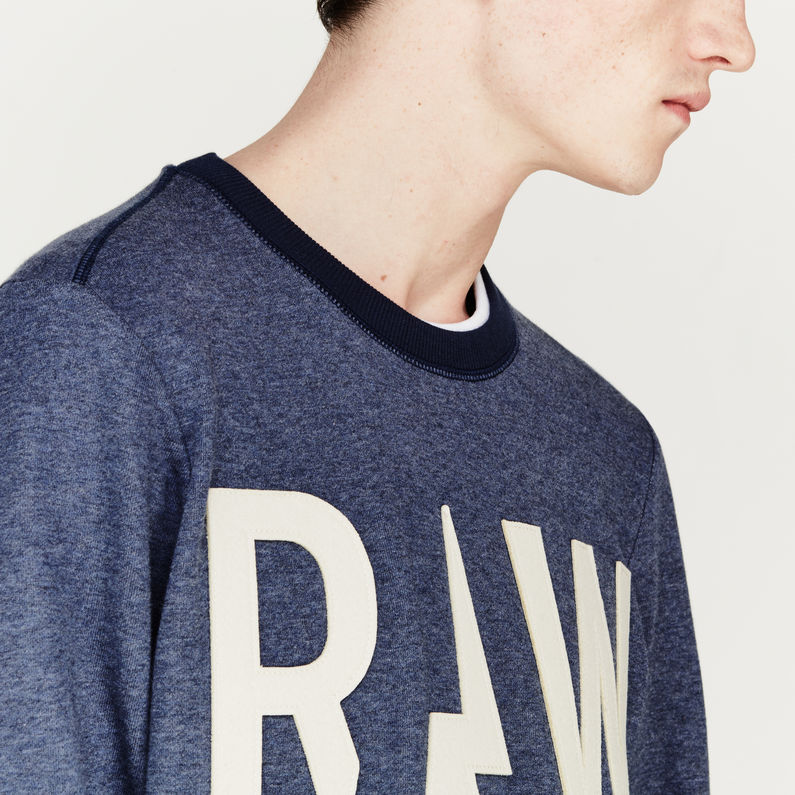 G-Star RAW® Netrol Sweater Bleu moyen detail shot
