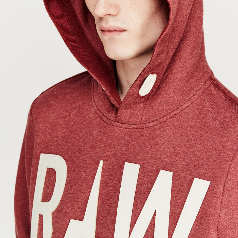 G-Star RAW® Netrol Hooded Sweater Red detail shot