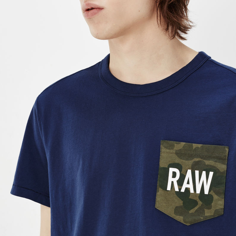 G-Star RAW® Beltrus Pocket Short Sleeve T-shirt Donkerblauw