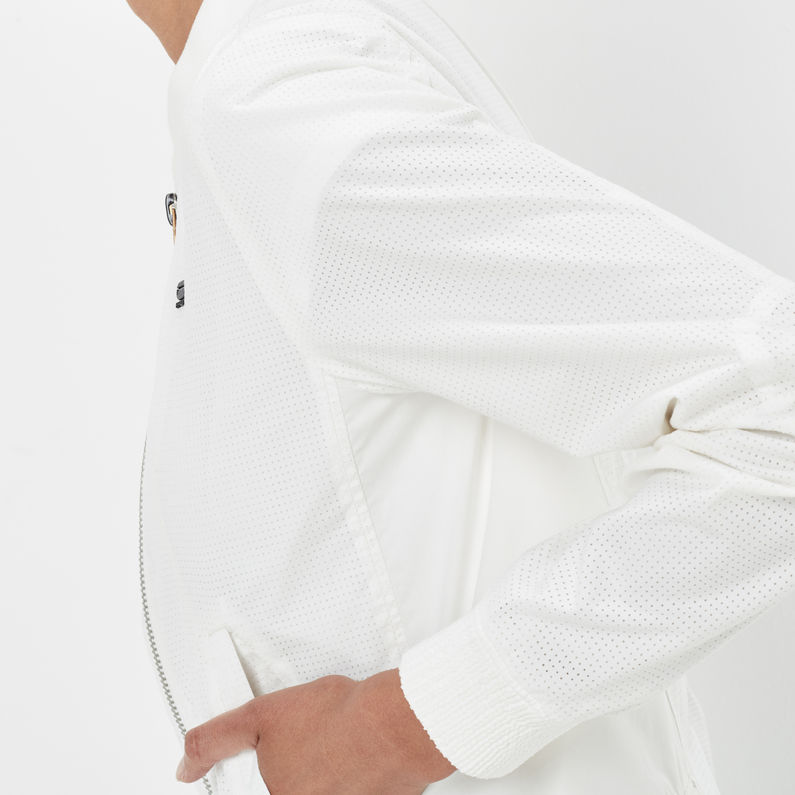 G-STAR® Perforated Zip Overshirt ホワイト detail shot