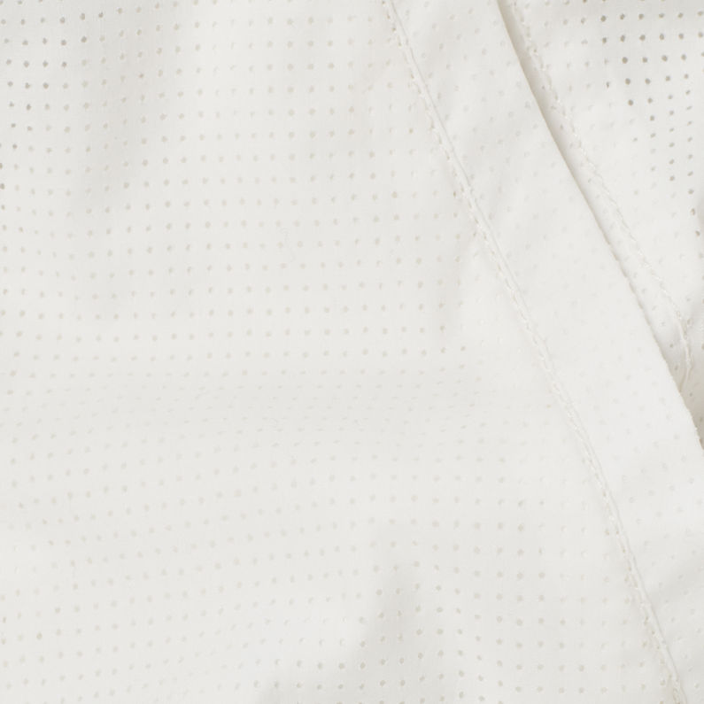 G-Star RAW® Perforated Zip Overshirt Blanc fabric shot