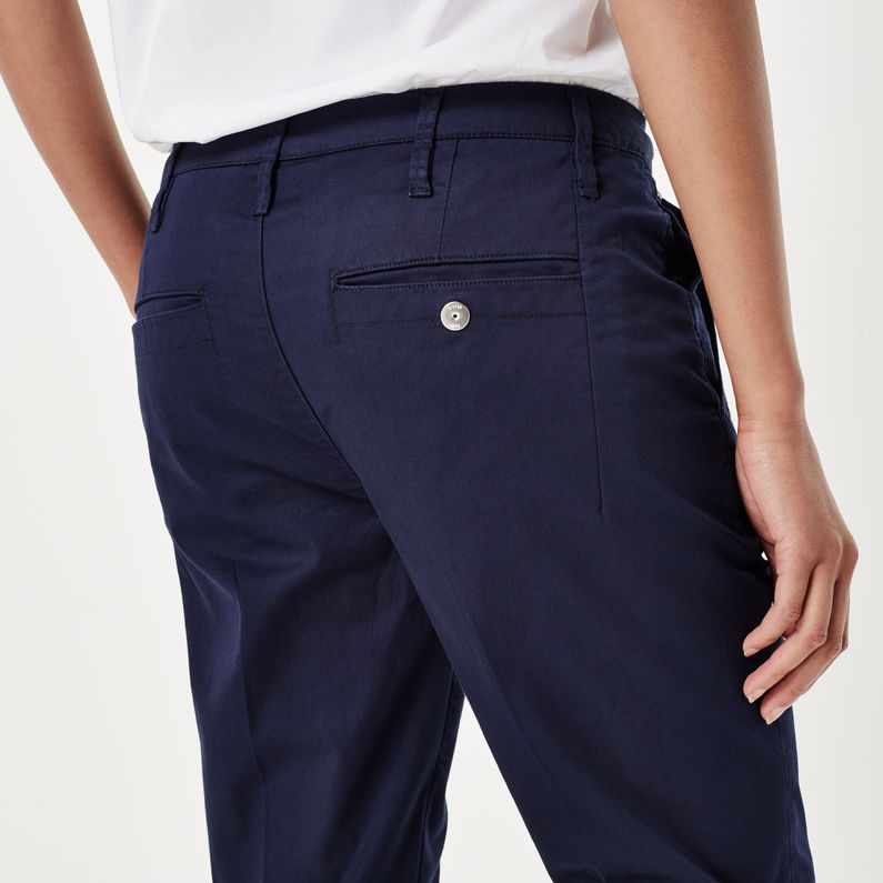 G-Star RAW® Bronson Mid Waist 3D Cropped Flare Chino Azul oscuro detail shot