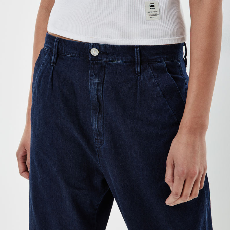 G-STAR® Bronson Loose Pleated 3D Chino Dark blue detail shot