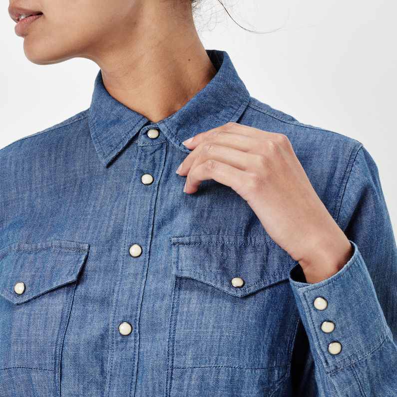 G-Star RAW® Tacoma Shirt Dress Light blue detail shot