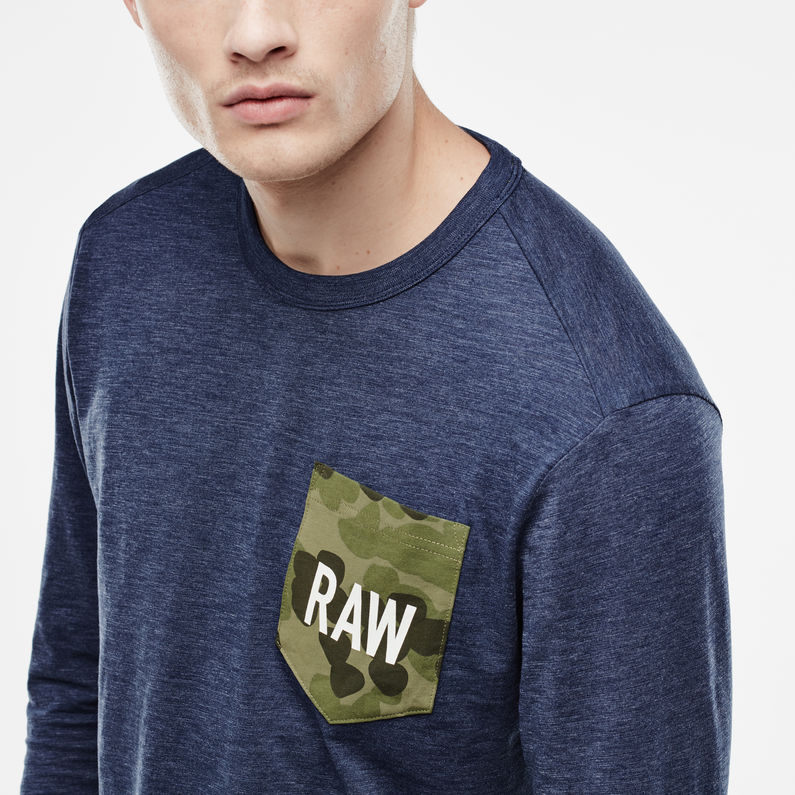 G-Star RAW® Garain Pocket T-shirt Midden blauw
