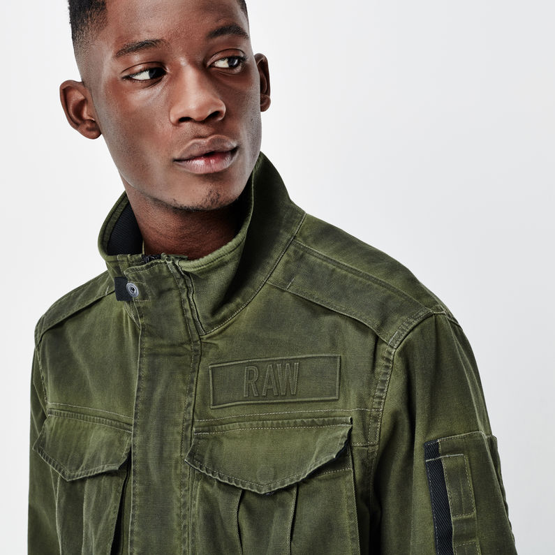 G-STAR® Rovic Overshirt Verde detail shot
