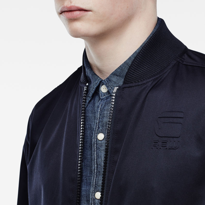 G-Star RAW® Bronson Bomber Bleu foncé detail shot
