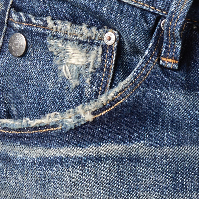 G-STAR® Arc Boyfriend Ripped Shorts Dark blue fabric shot