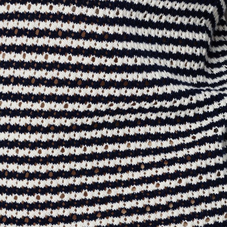 G-Star RAW® Deril Granddad Knit Midden blauw fabric shot