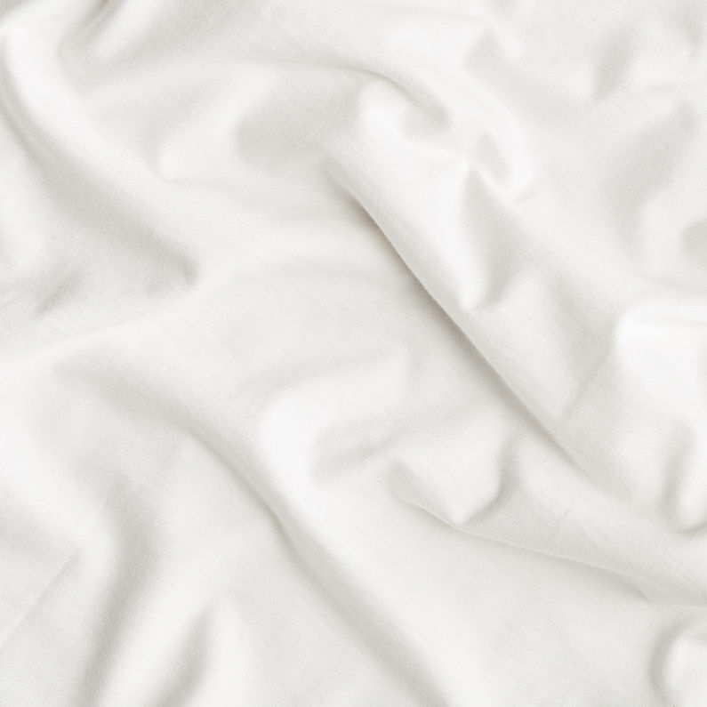 G-Star RAW® Marc Newson Leather Cropped Sleeve T-shirt Blanc
